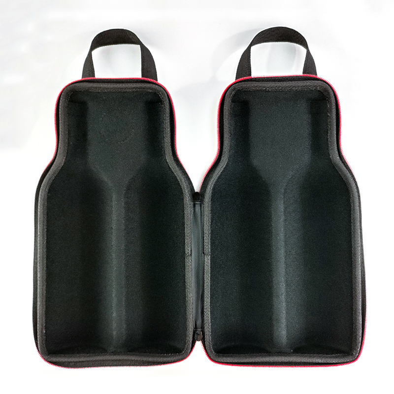 High quality Two Wine Bottles PU leather Portable Case
